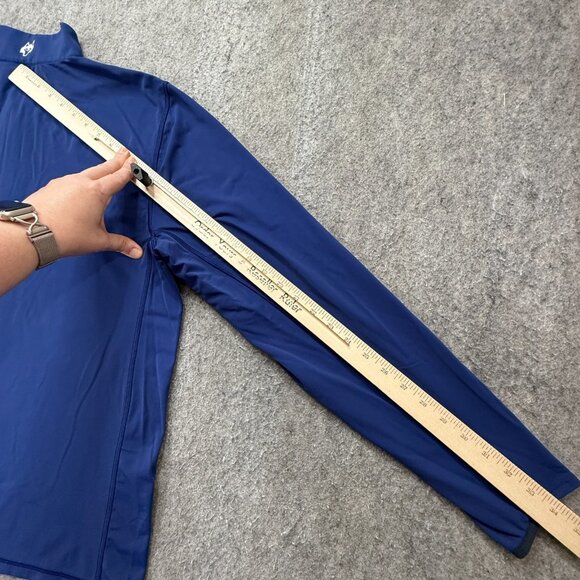 Greyson 1/4 Zip Golf Pullover Men L Blue Nylon Stretch Performance b187 - Picture 12 of 14